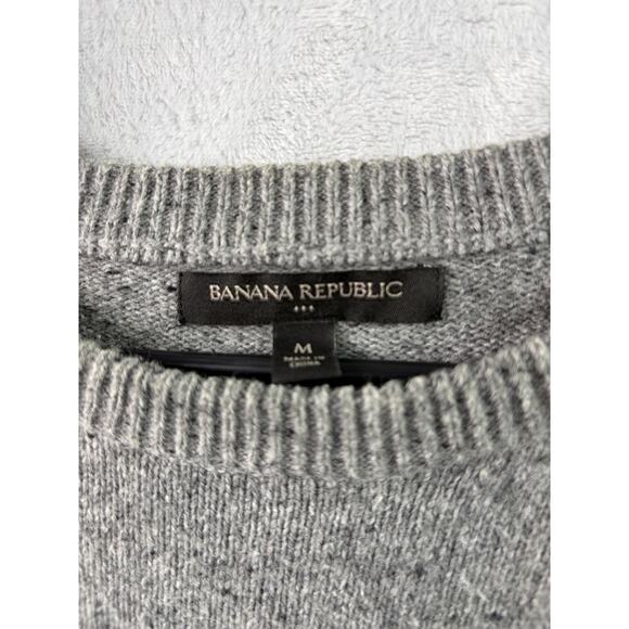 Classic Banana Republic Gray Cotton-Blend Crew Neck Sweater – Size M - Picture 4 of 6